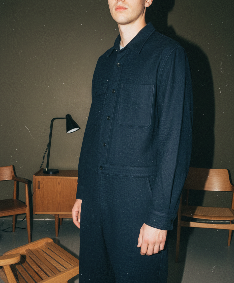 JOURNAL STANDARD relume Wool Jumpsuit 46 Deep Navy┃ununfair