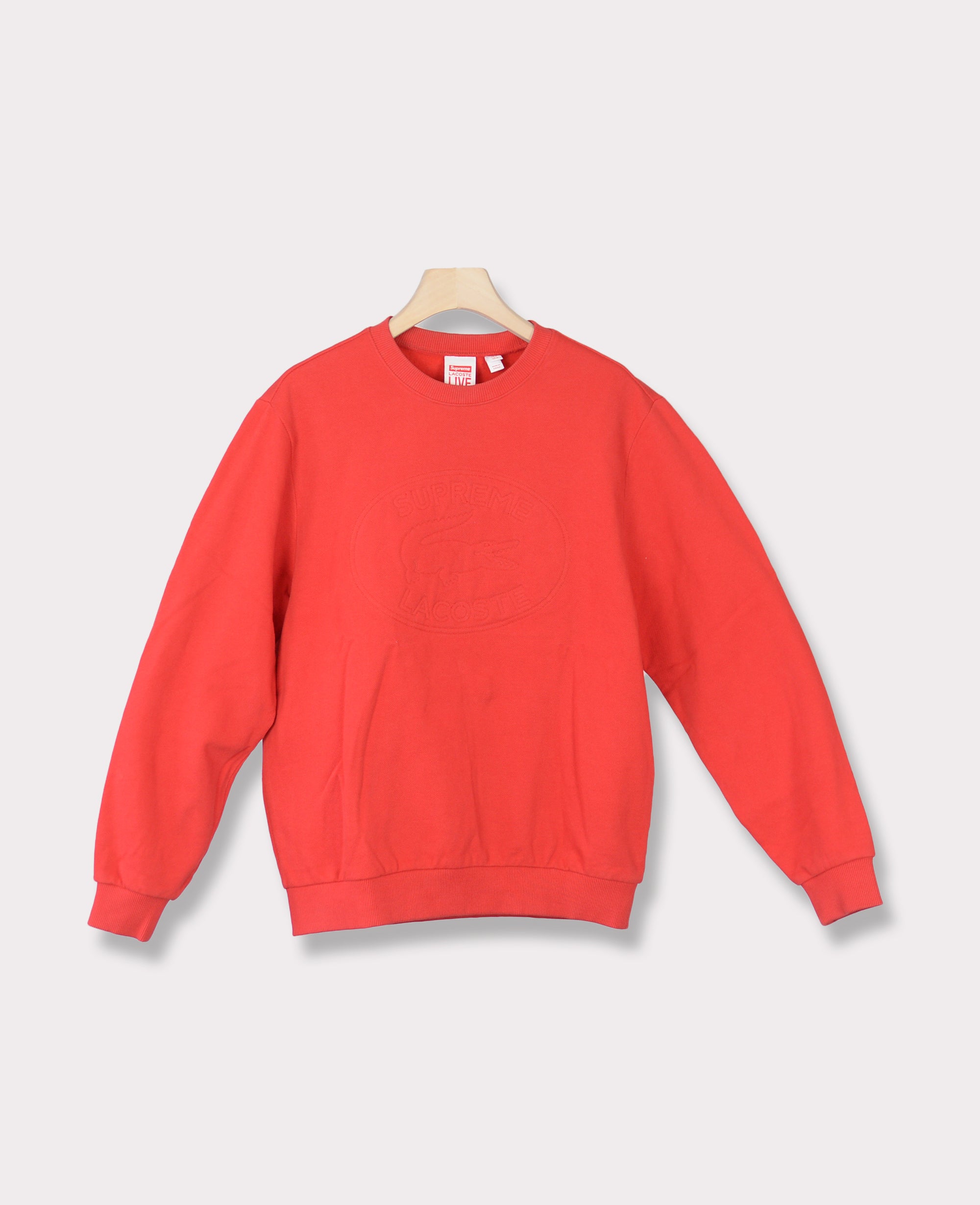Supreme Lacoste Sweatshirt XL Red