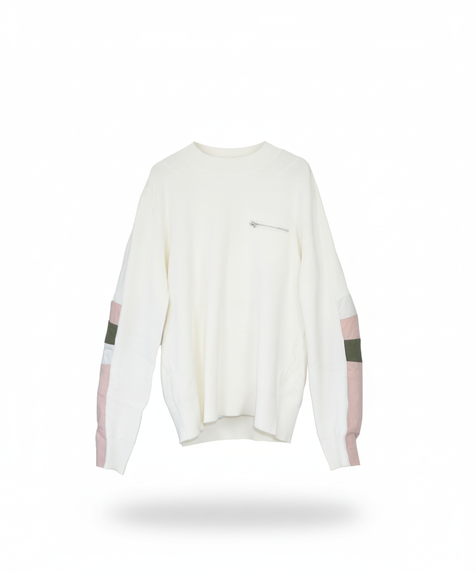 Sacai Color Block Sweatshirt 2 Ivory