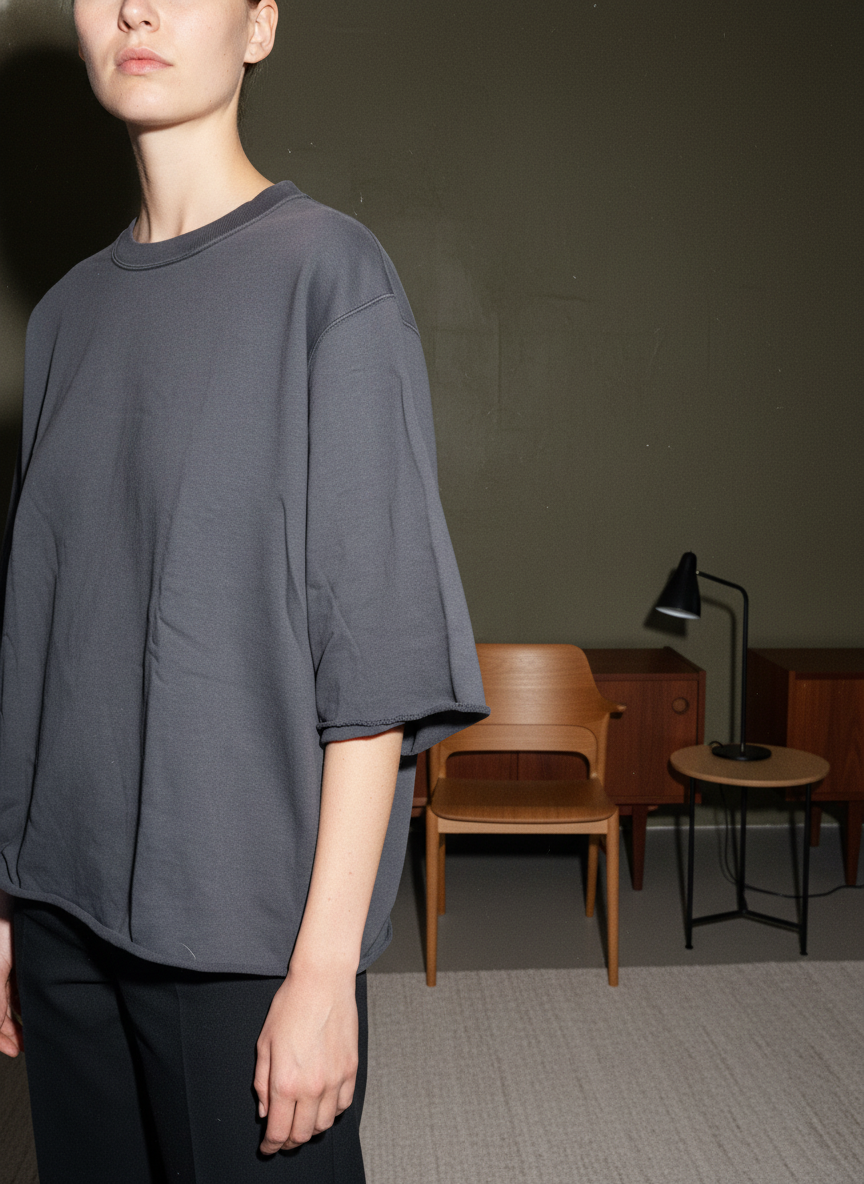 AURALEE Sweat T-shirt 1 Charcoal Gray