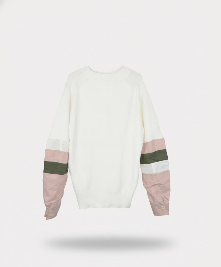 Sacai Color Block Sweatshirt 2 Ivory