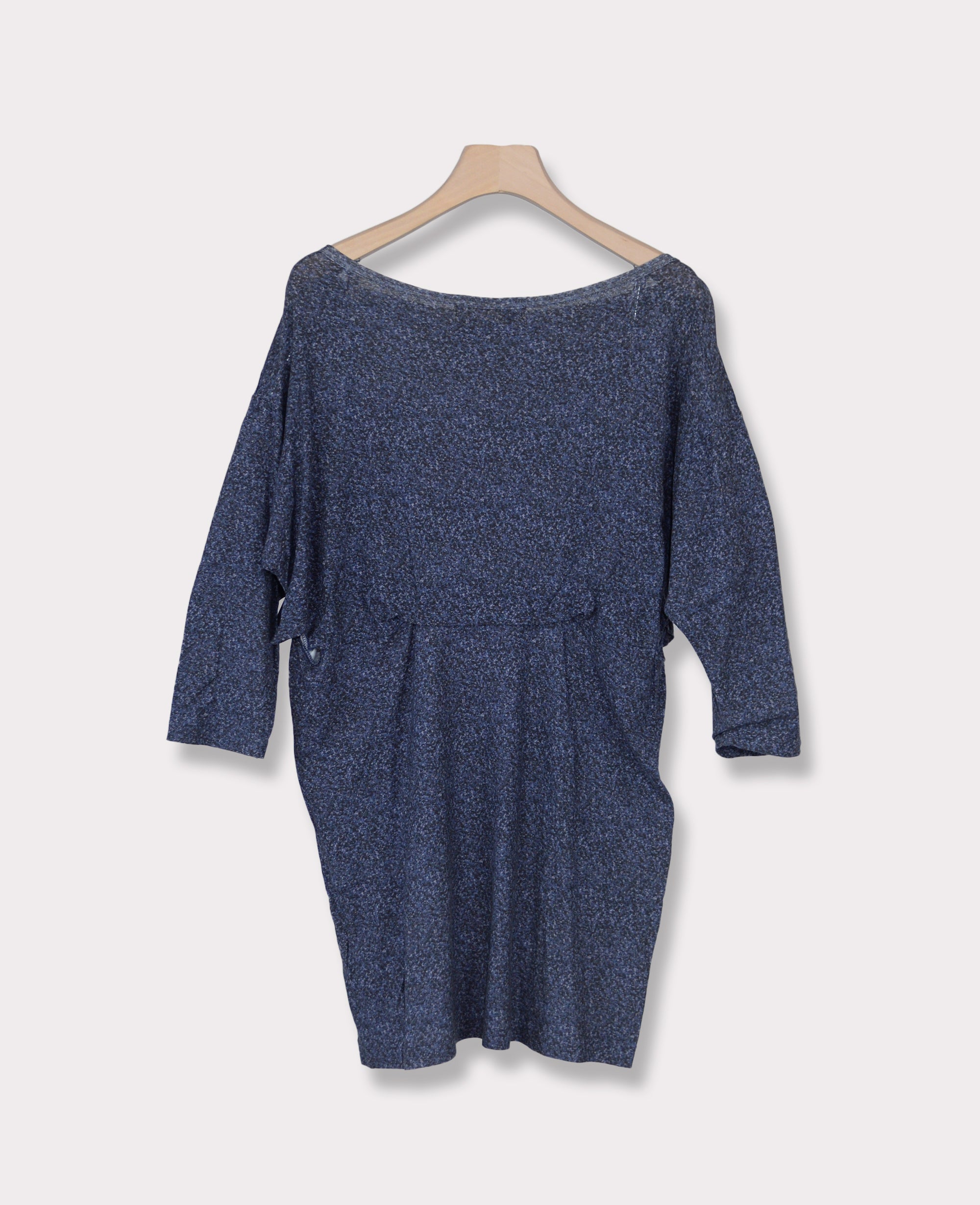 TOGA PULLA Paisley Pattern Dolman Sleeve Knit Tops 1 Navy