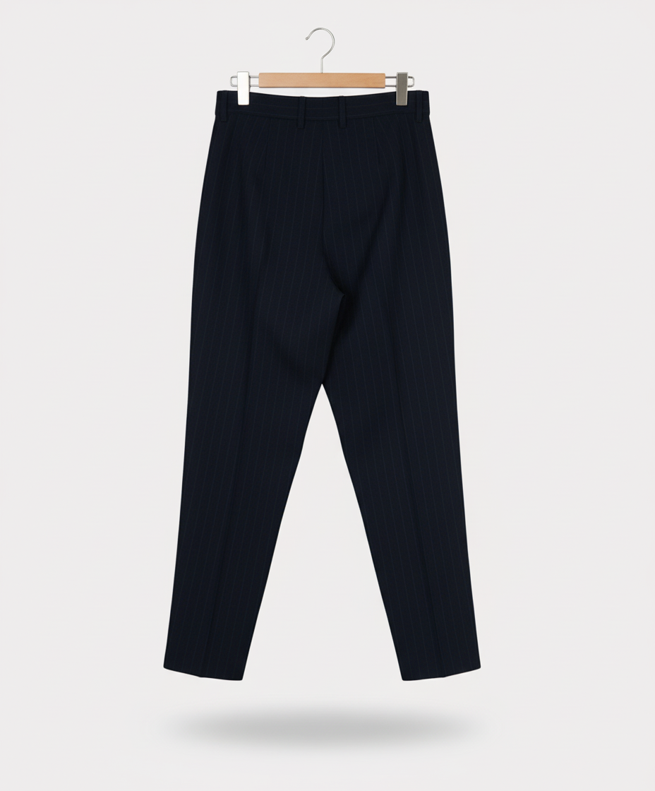 MM6 Maison Margiela Pinstripe Wide Leg Trousers 40 Navy