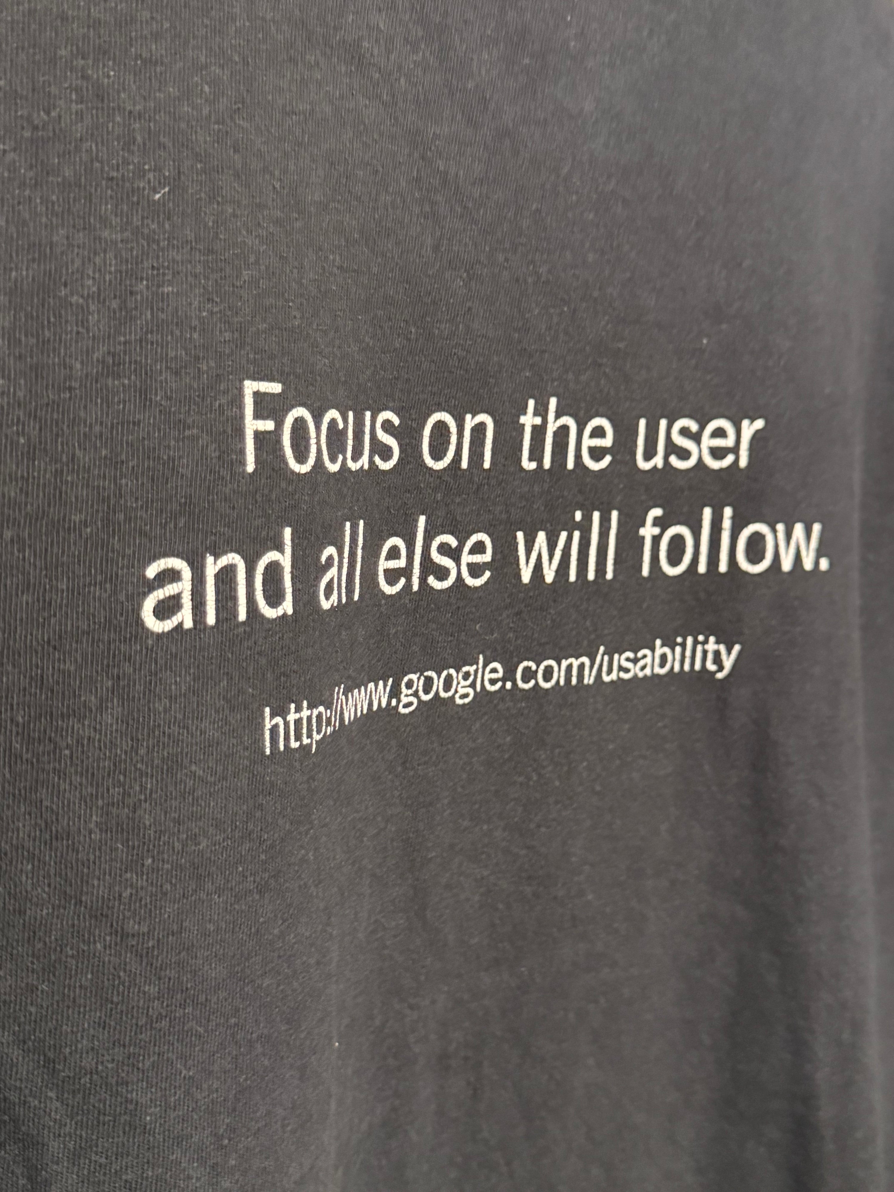 Other Vintage Google User Experience Research Graphic T-shirt L Charcoal Black