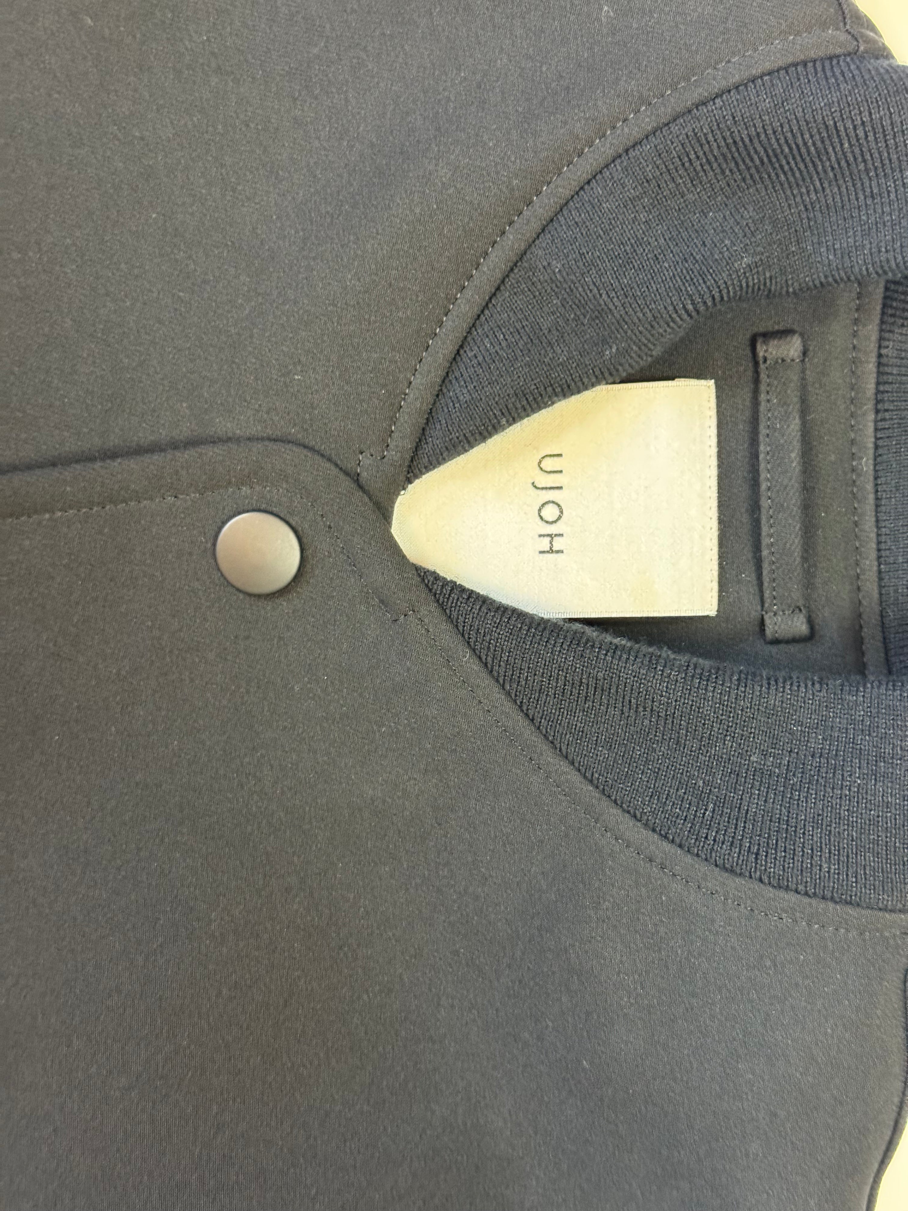 UJOH Oversized Wool Baseball Jacket F Black
