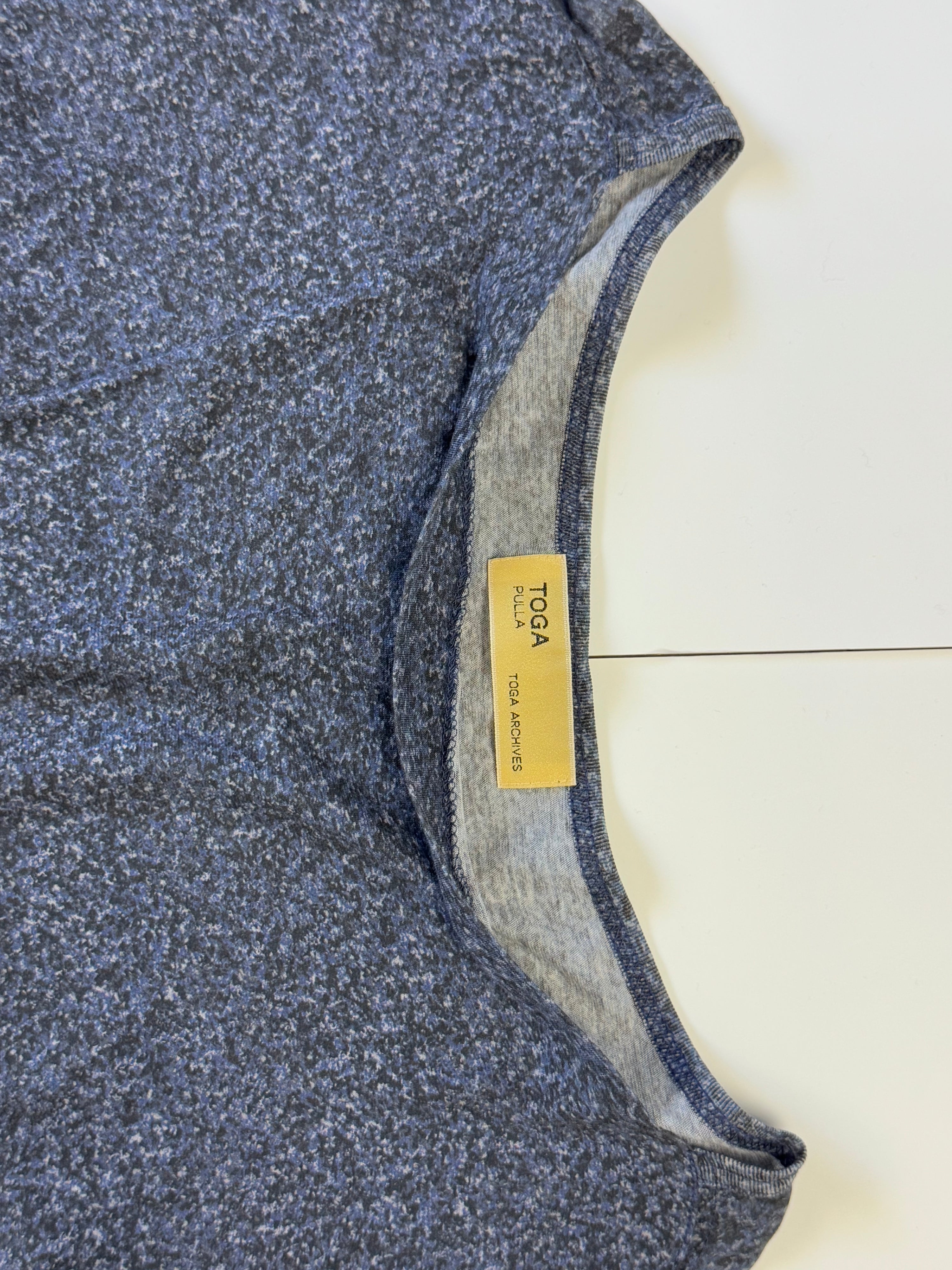 TOGA PULLA Paisley Pattern Dolman Sleeve Knit Tops 1 Navy