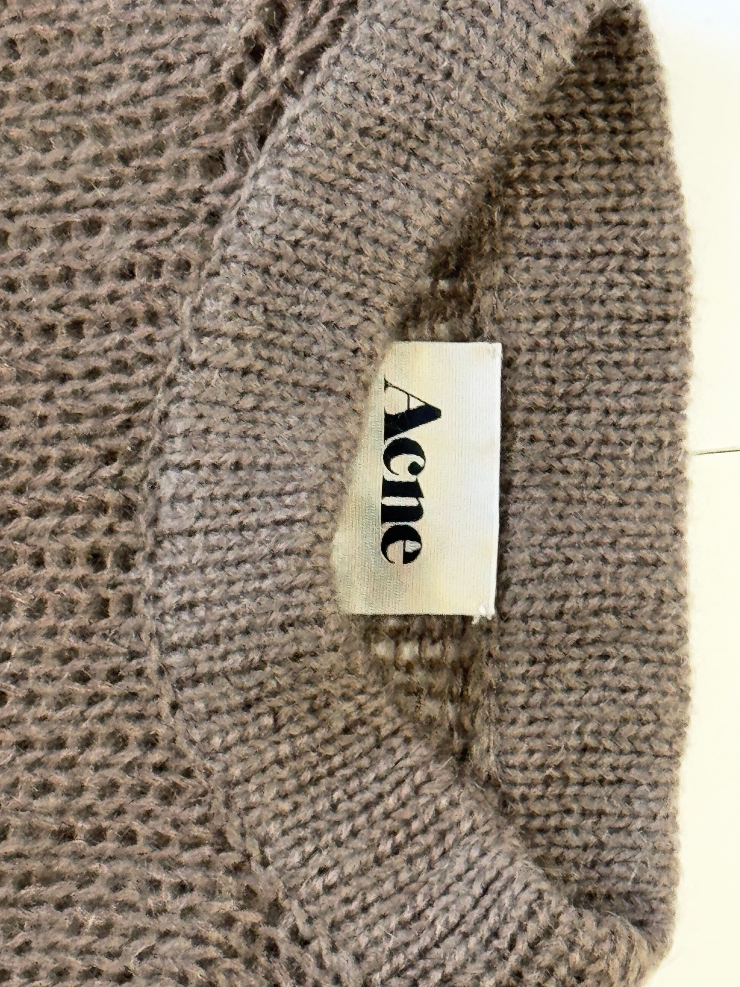 Acne Studios Distressed Mesh Knit XS Taupe