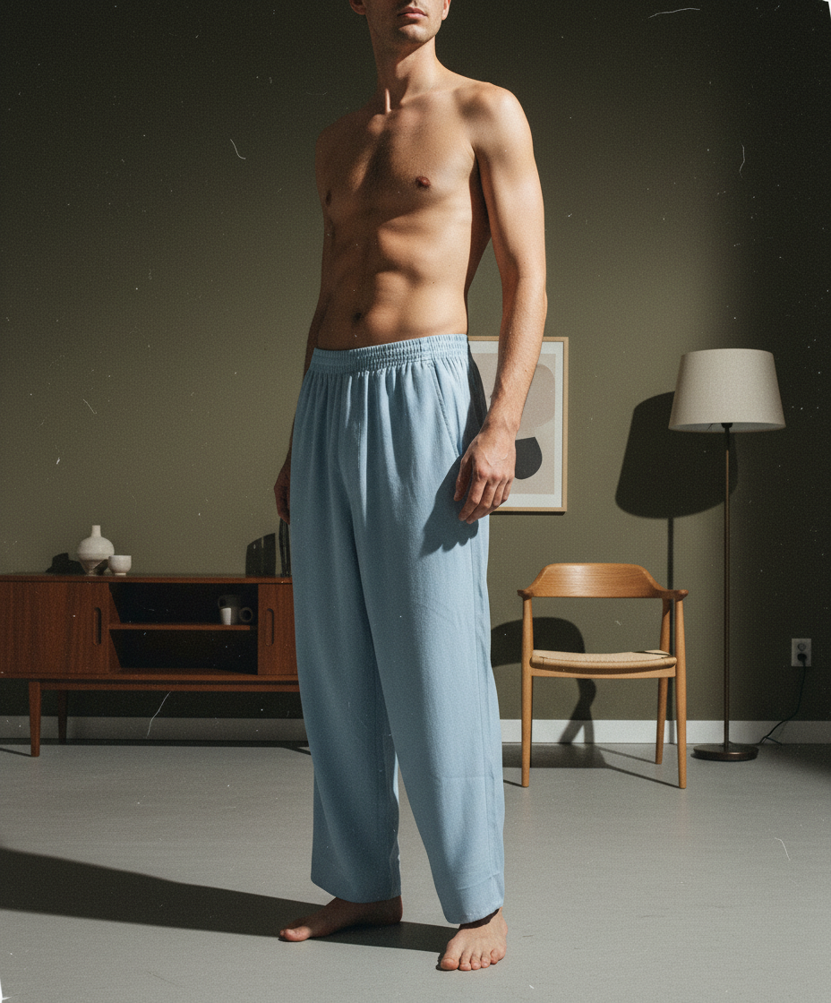 MM6 Maison Margiela Wide Leg Pants 40 Pale Blue