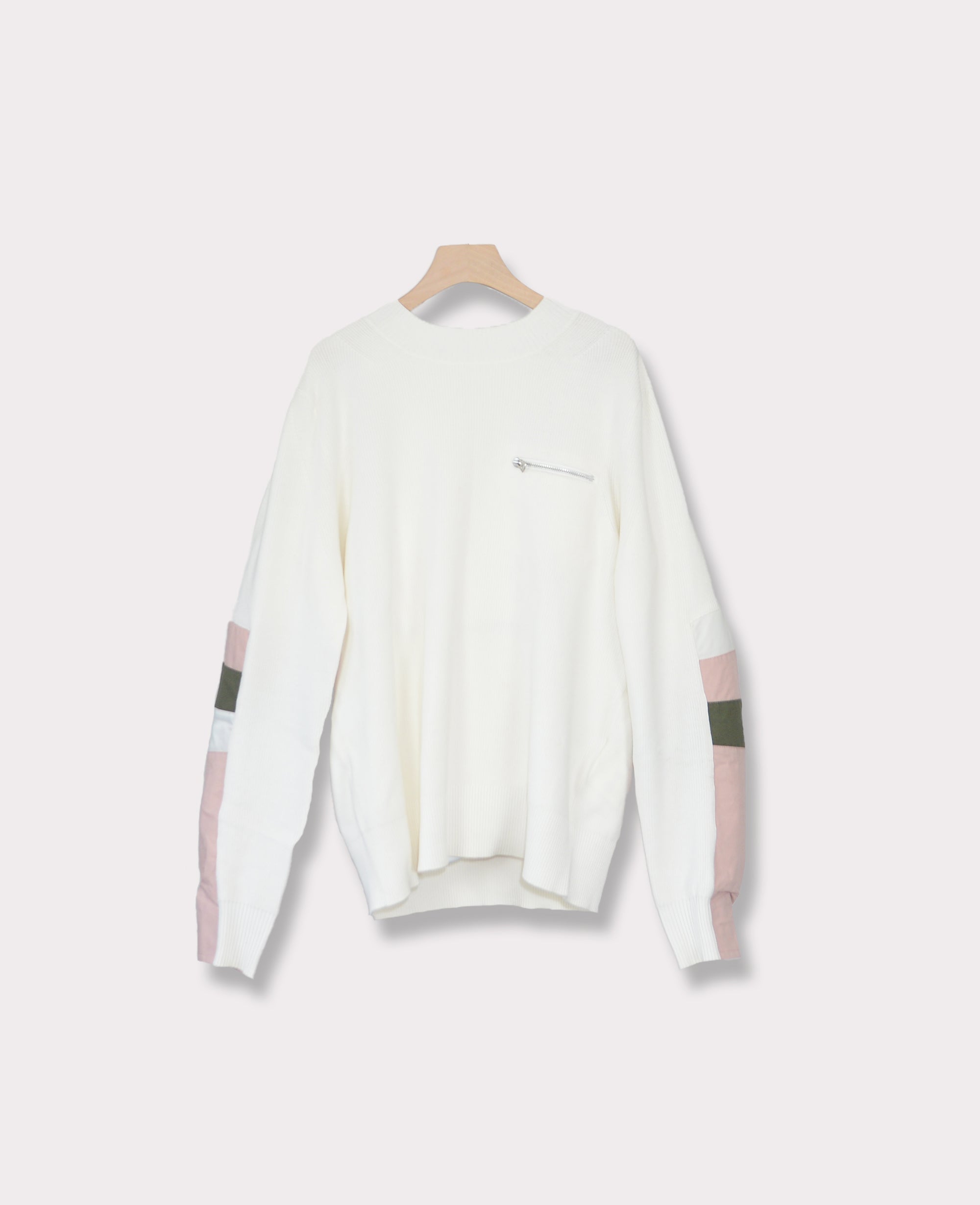 Sacai Color Block Sweatshirt 2 Ivory