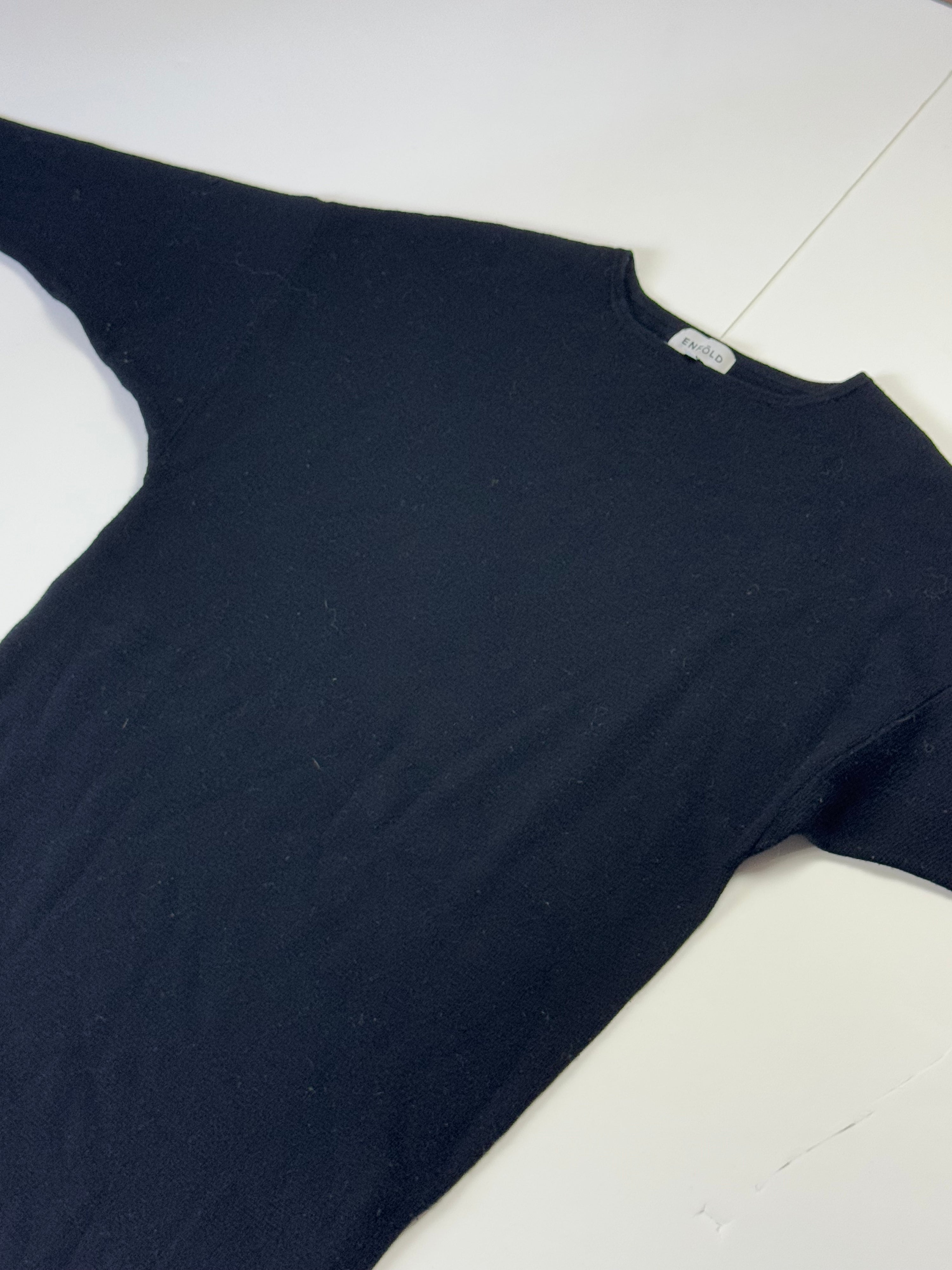 ENFÖLD Oversized Knit Dress 38 Black