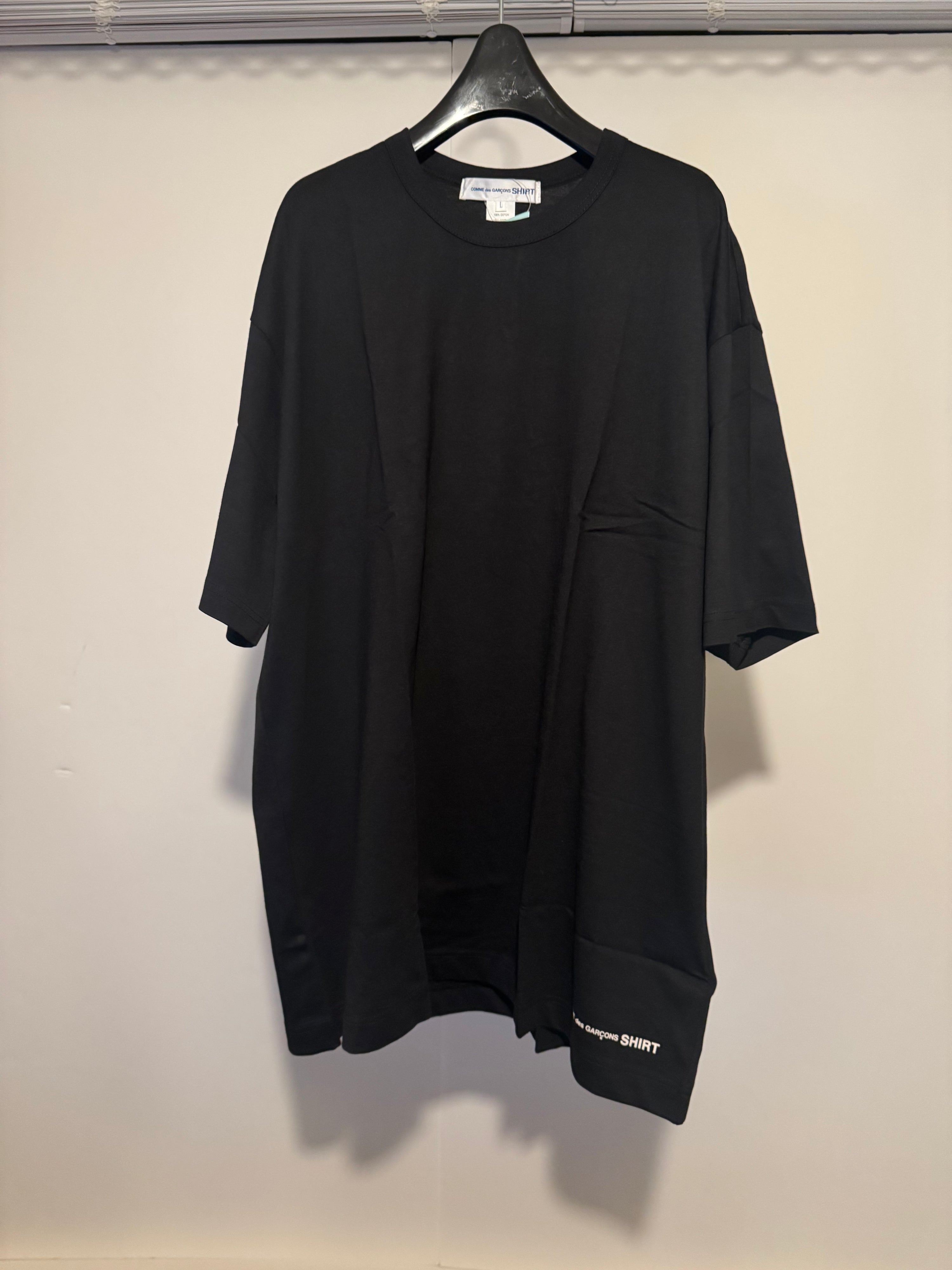 COMME des GARÇONS SHIRT Asymmetric Oversized T-shirt L Black