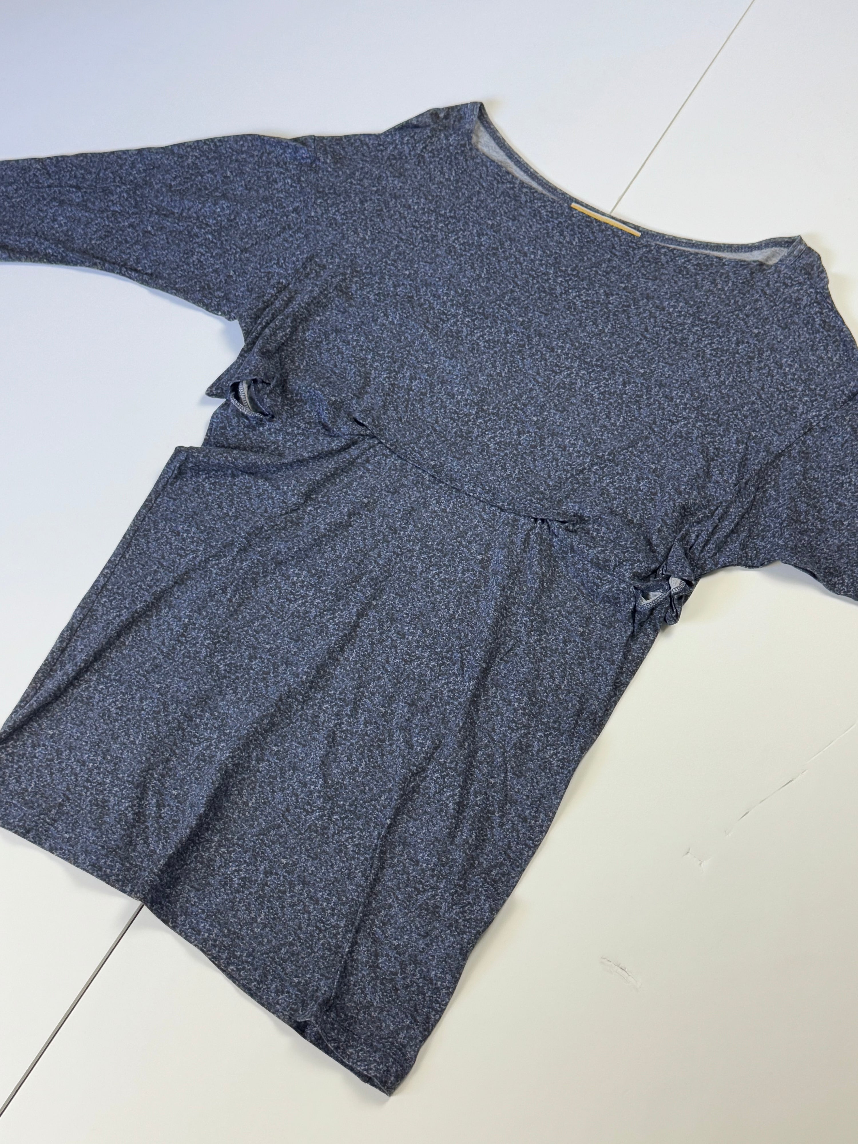 TOGA PULLA Paisley Pattern Dolman Sleeve Knit Tops 1 Navy