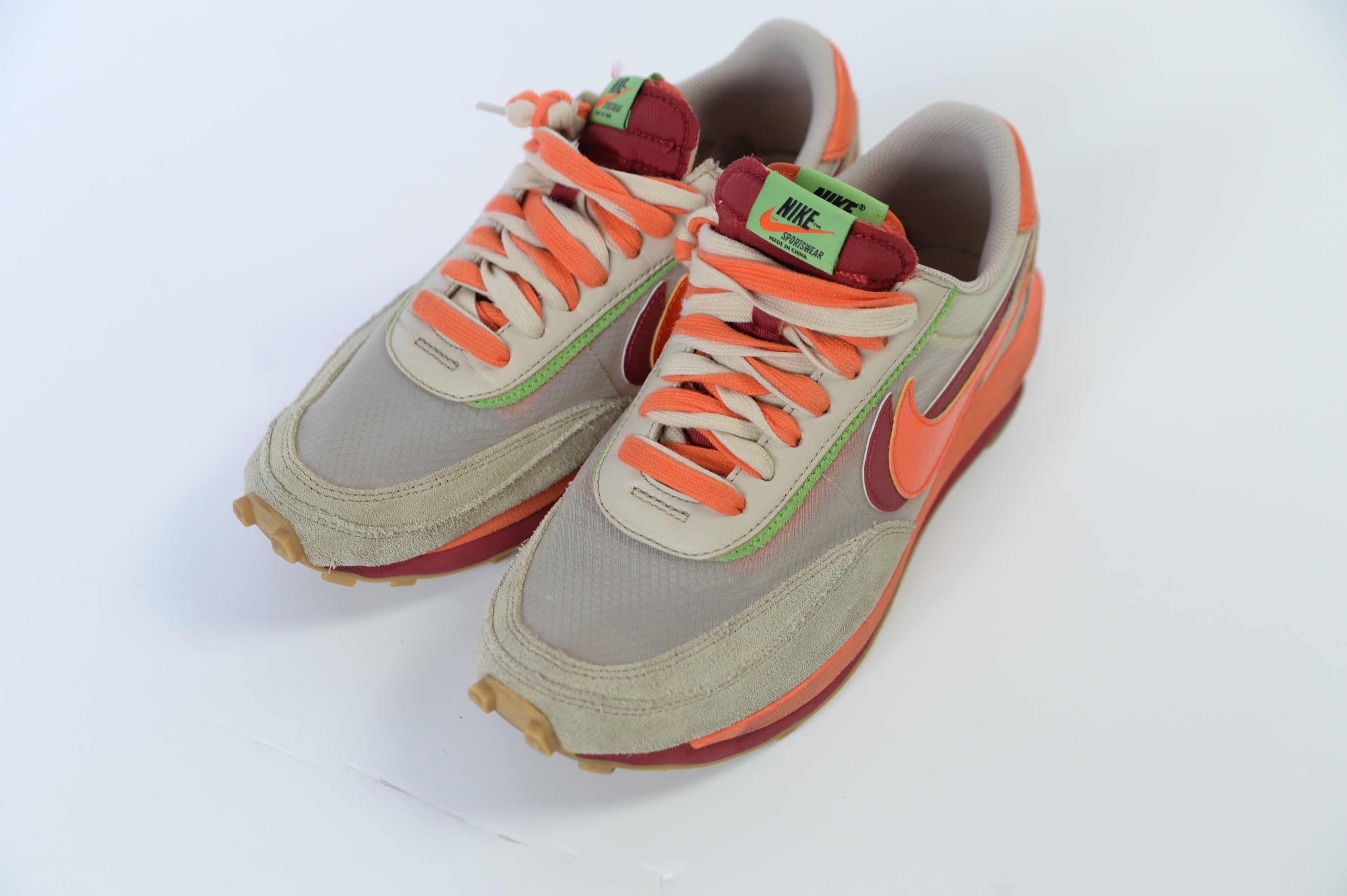 Nike Color Block Track Jacket Size 27 Beige/Orange