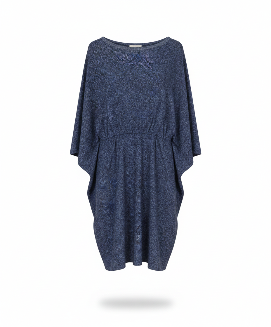 TOGA PULLA Paisley Pattern Dolman Sleeve Knit Tops 1 Navy