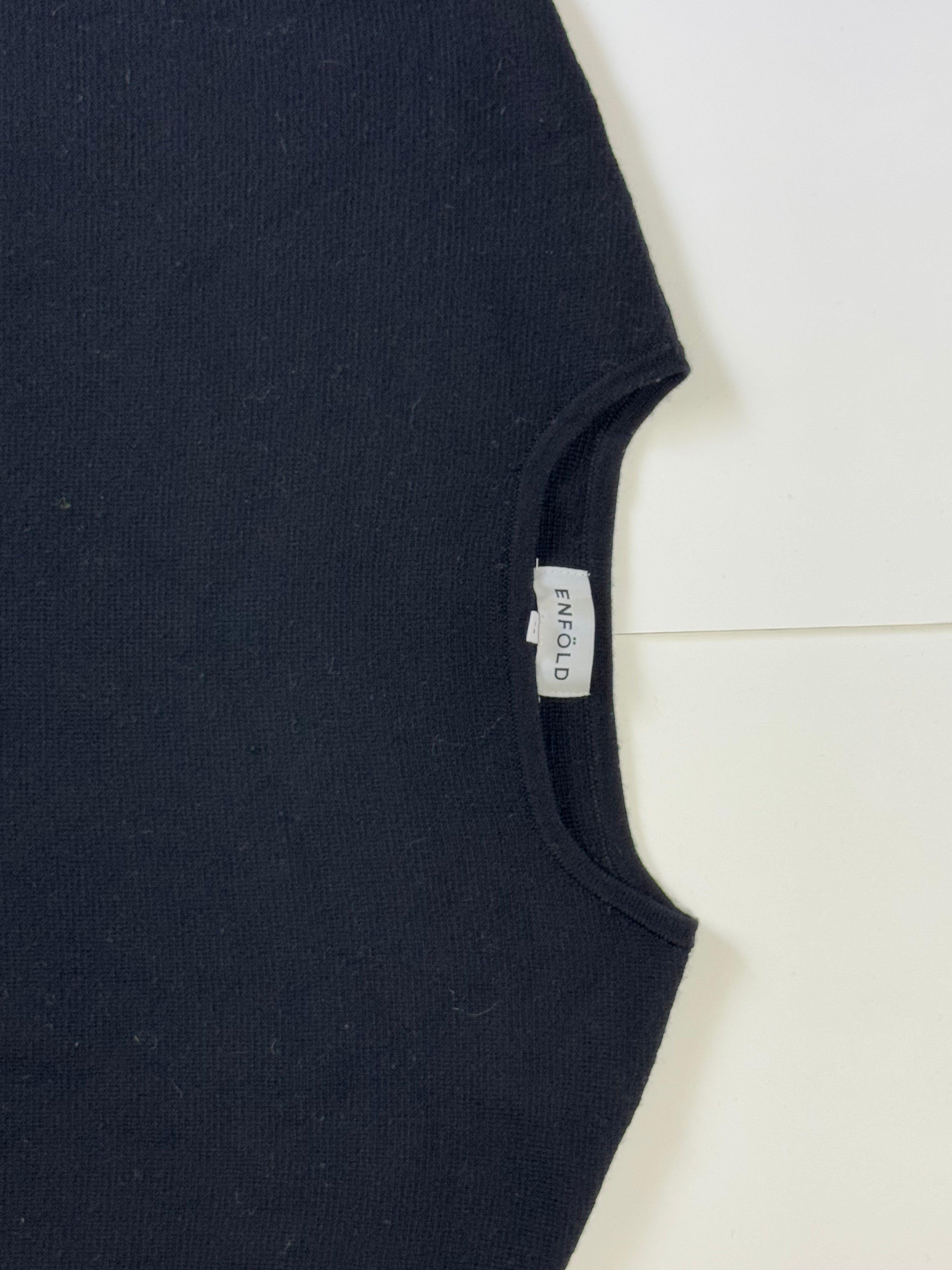 ENFÖLD Oversized Knit Dress 38 Black