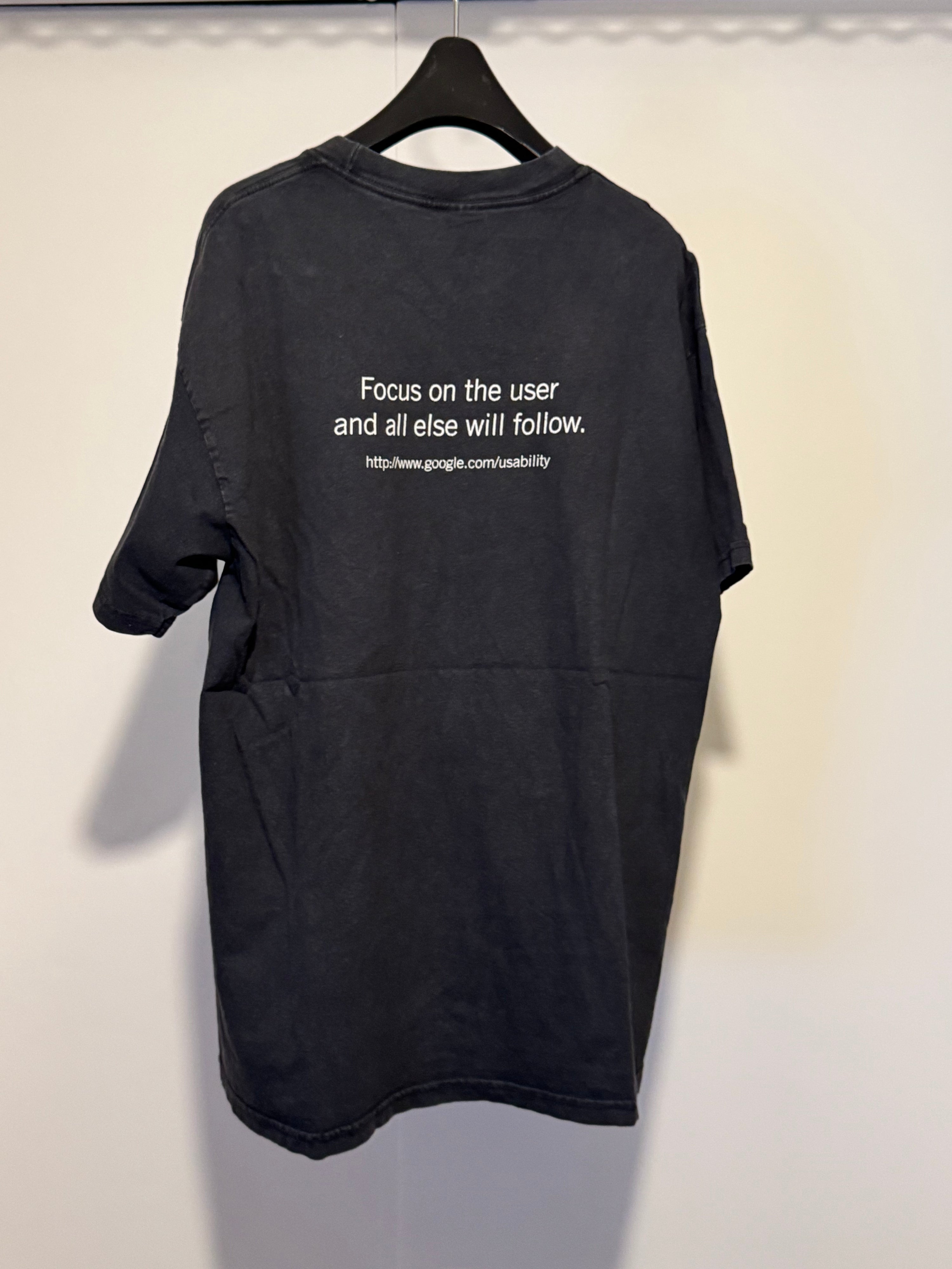 Other Vintage Google User Experience Research Graphic T-shirt L Charcoal Black
