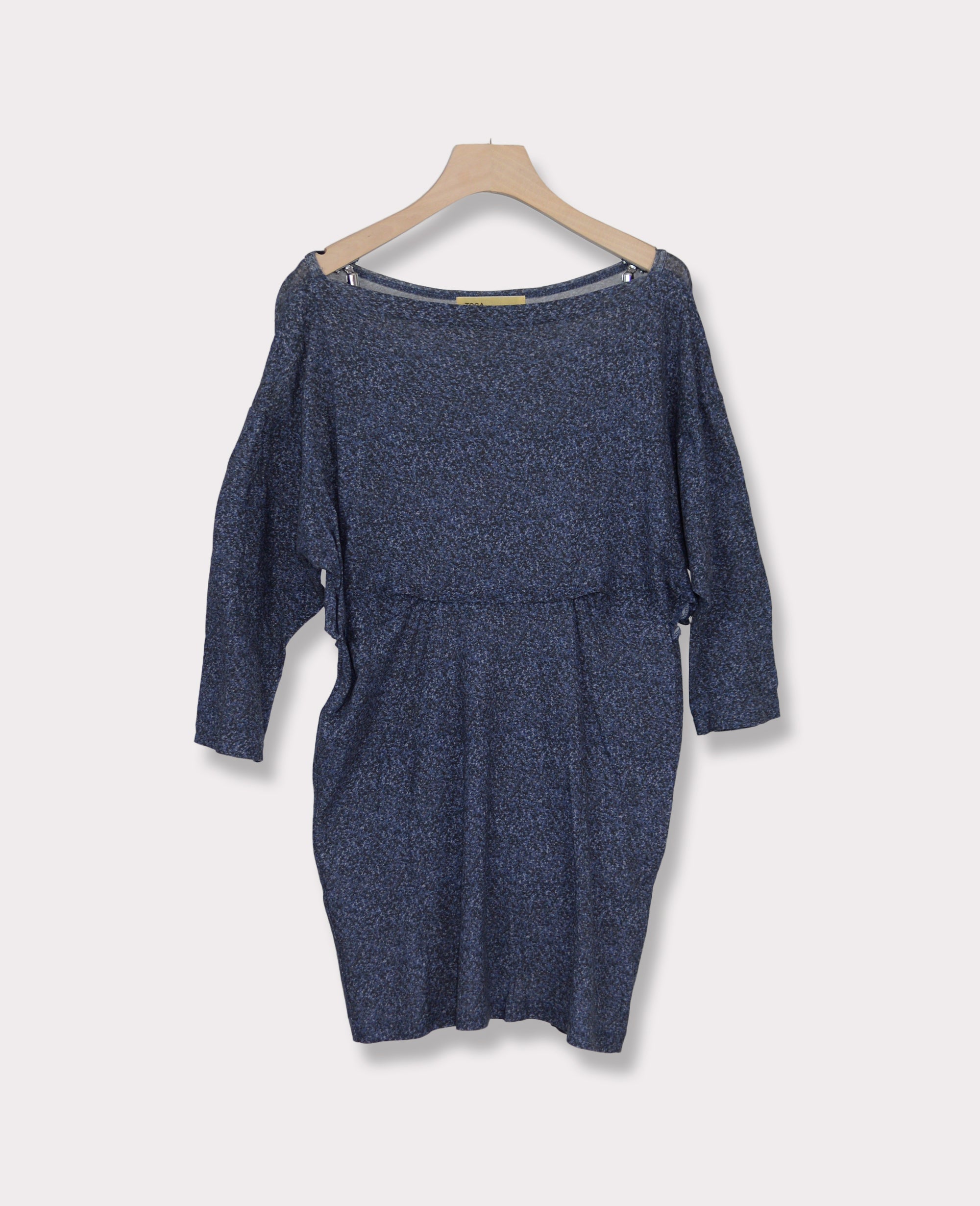 TOGA PULLA Paisley Pattern Dolman Sleeve Knit Tops 1 Navy