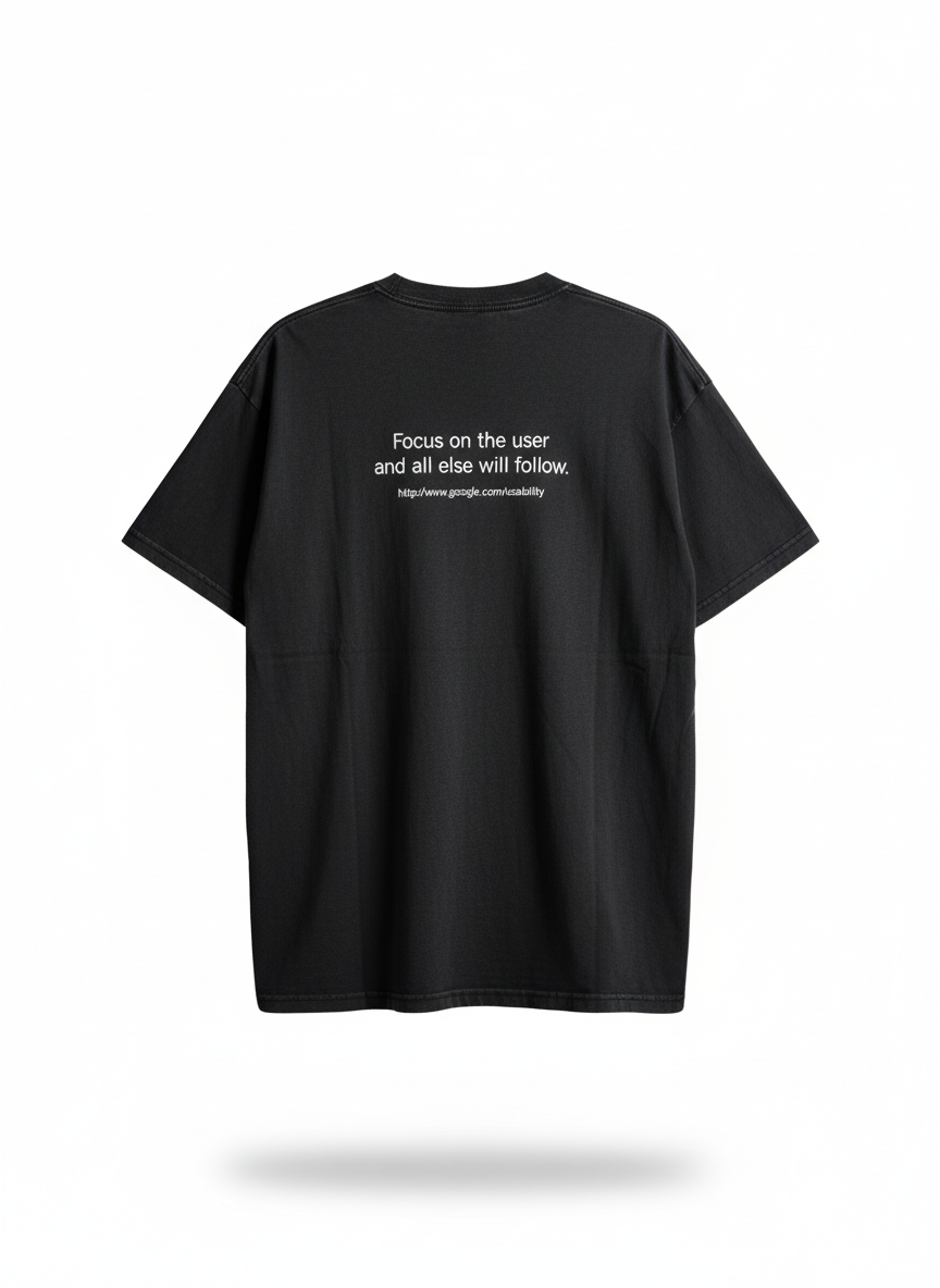 Other Vintage Google User Experience Research Graphic T-shirt L Charcoal Black