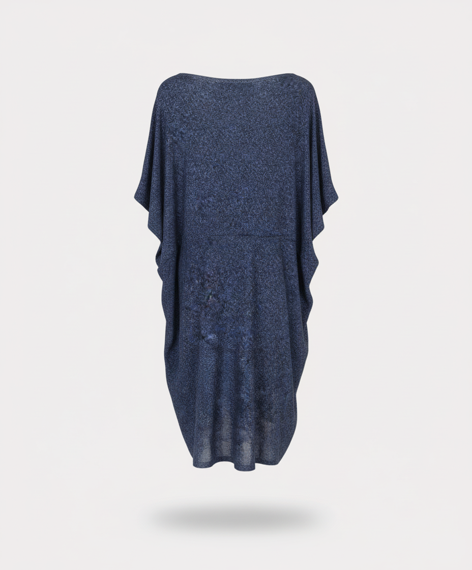 TOGA PULLA Paisley Pattern Dolman Sleeve Knit Tops 1 Navy